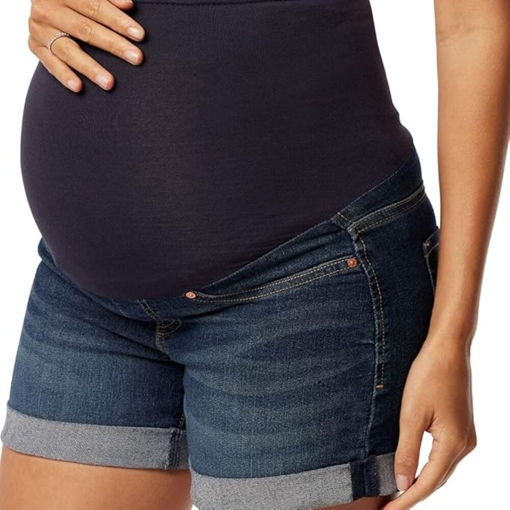 Levi Strauss Signature Gold Maternity Shortie Denim Shorts - Size S - Picture 4 of 16